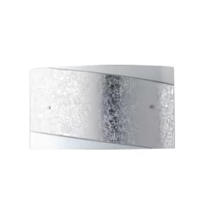 Image of PARIS 2 Light Flush Wall Light Silver 35x20cm