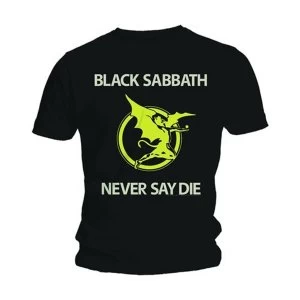 Image of Black Sabbath - Never Say Die Unisex Large T-Shirt - Black