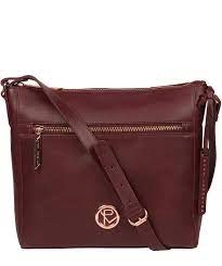Image of Pure Luxuries London Burgundy 'Byrne' Leather Cross Body Bag - wine