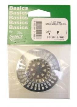 Image of Select Hardware Sink Strainer Chrome 1 1/2" 1 Pack