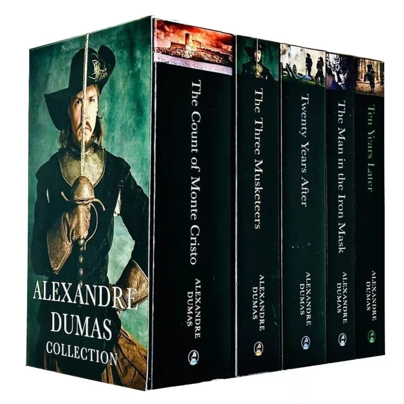 Image of Alexandre Dumas Box Set The Three Musketeers The Man In The Iron Mask The Count Of Monte Cristo Alexandre Dumas Books