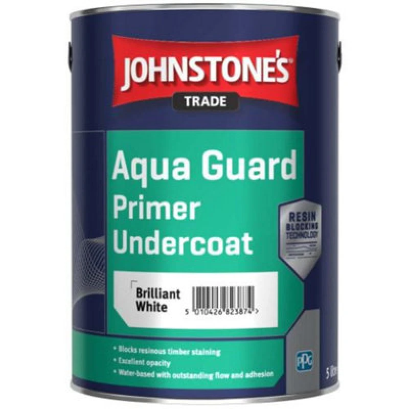 Image of Johnstone's Trade Aqua Guard Primer Undercoat Brilliant White 2.5L