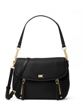 Image of Michael Kors Evie medium shoulder flap bag Black