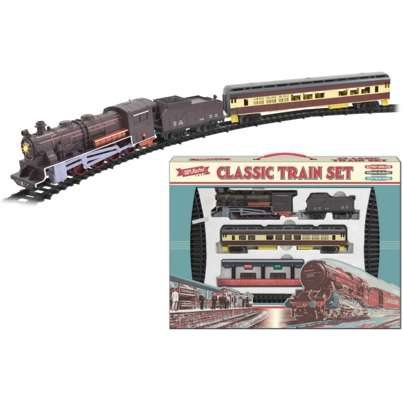 Image of Kandy Toys Retro Classic Large Toy Train Set With Train Multi