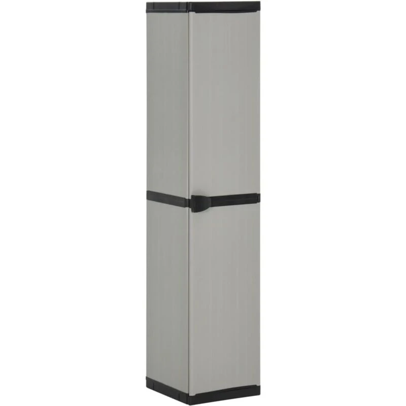 Image of VIDAXL Garden Storage Cabinet with 3 Shelves Grey & Black 34x40x168cm Vidaxl 8720286875537