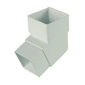 Image of FloPlast RBS2W Square Line Downpipe Offset Bend - White 112.5 Deg x 65mm