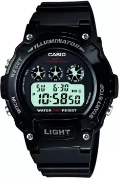 Image of Mens Casio Sport Alarm Chronograph Watch W-214HC-1AVEF