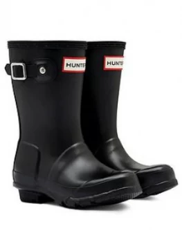 Image of Hunter Original Kids Wellington Boots - Black, Size 3 Older