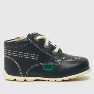 Image of Kickers Navy Hi B Zip Crib Baby Boots