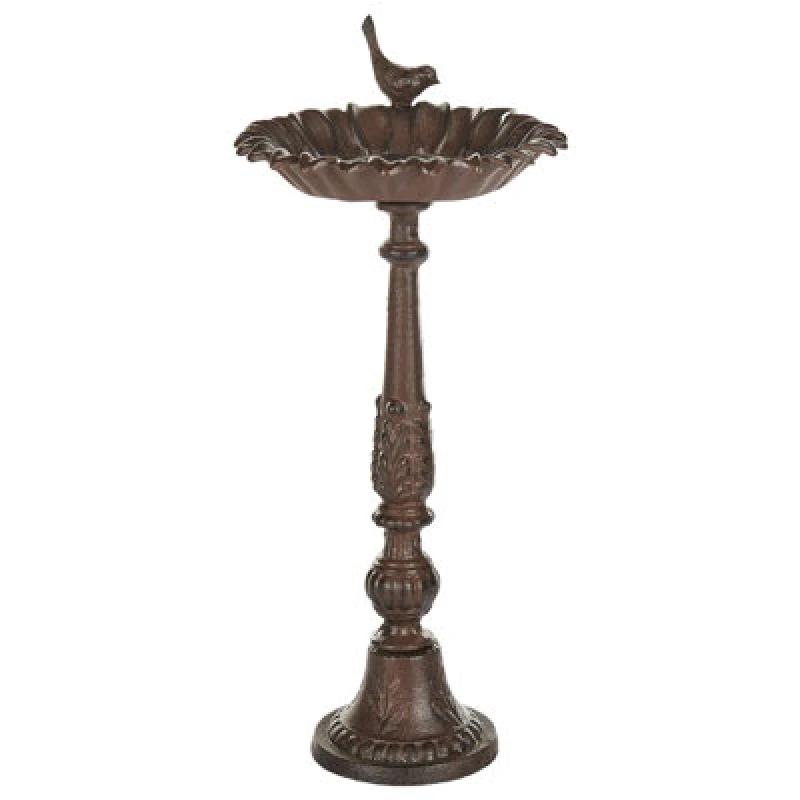 Image of Beliani Retro Bird Bath Blackbird Brown