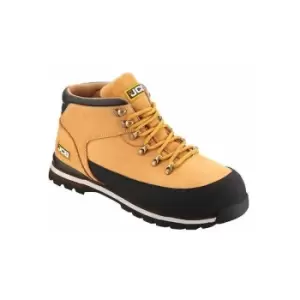 Image of 3CX Safety Hiker Waterproof Work Boots Tan Honey Wider Fitting - Size 8 - JCB
