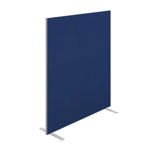 Image of 1400W X 1600H Upholstered Floor Standing Screen Straight - Royal Blue