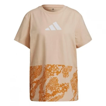 Image of adidas Graphic T-Shirt Womens - Halo Blush