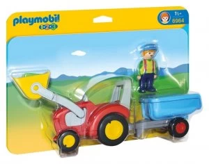 Image of Playmobil 6964 123 Tractor with Trailer