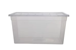 Image of Whitefurze Spacemaster Storage Box, 82L, Clear