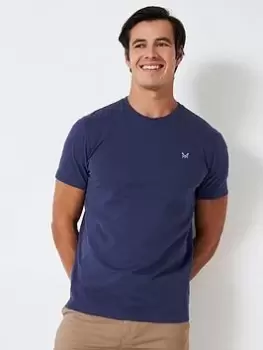 Image of Crew Clothing Crew Clothing Crew Classic T-Shirt - Dark Blue, Dark Blue, Size XL, Men