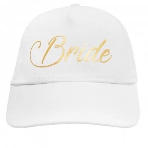 Image of Uncut Fancy Dress Bridal Cap - White Br