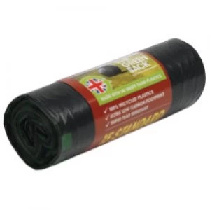 Image of The Green Sack medium duty sacks Black 940 x 710 mm h x w 5KG capacity roll of 15