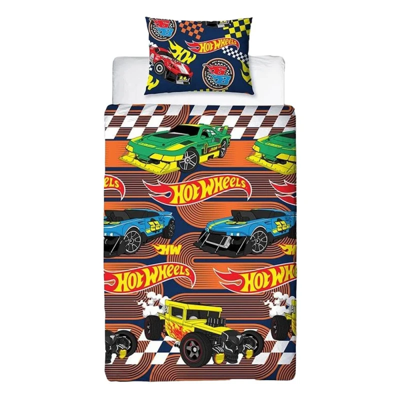 Image of Hot Wheels Racer Single Duvet Cover Set Multicolor Unisex Single