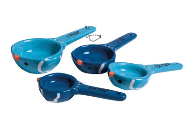 Image of Premier Housewares Pretty Things Birdy Measuring Spoons Blue