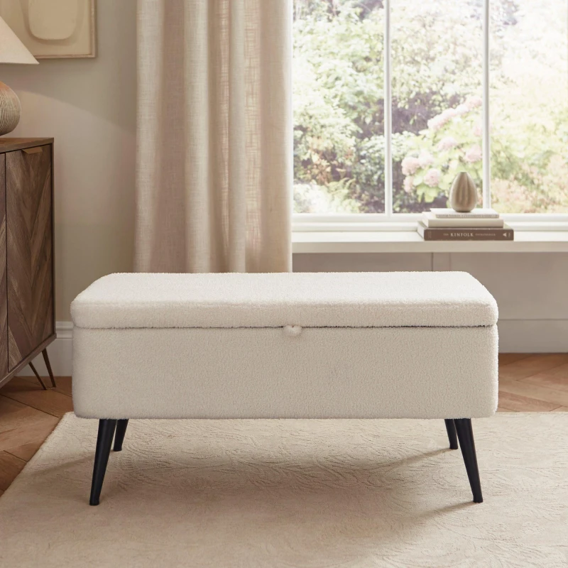 Image of GFW Lola Storage Ottoman Cream LOLOSBCRM