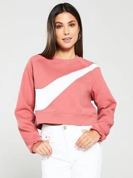 Image of Nike Nsw Swoosh Sweat Top - Light Redwood