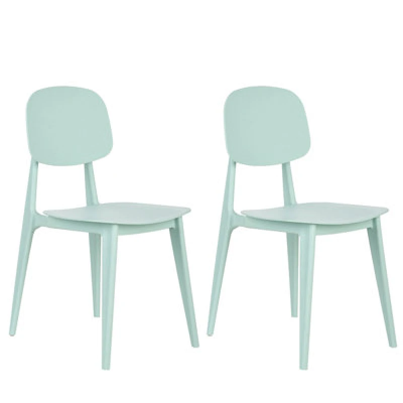 Image of Beliani Set Of 2 Garden Chairs Kattavia Mint Green