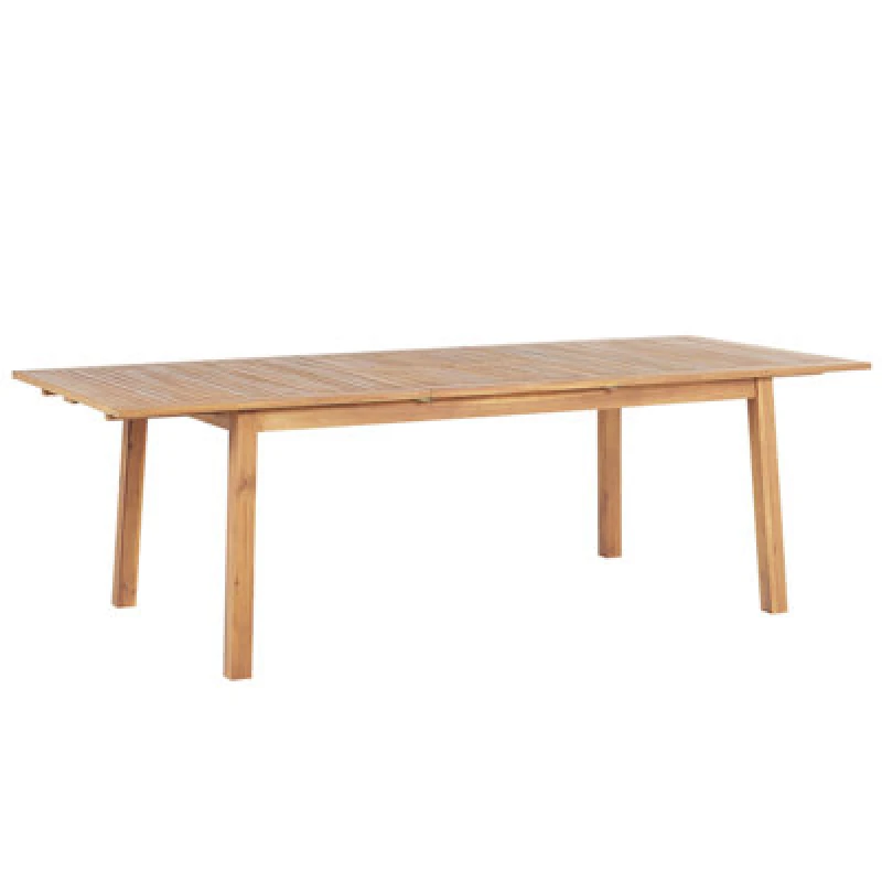 Image of Beliani Extending Garden Dining Table Cesana 180/240 Cm 100 Cm Acacia Wood Light Brown