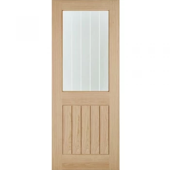 Image of LPD Belize Unfinished Oak 1 Light Glazed Internal Door - 1981mm x 838mm (78 inch x 33 inch)