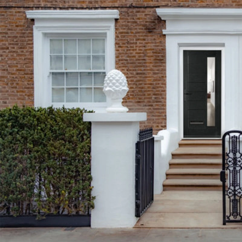 Image of Lacerta Composite Door Monza Black 890mm X 2090mm Open In Right Hand Clear Glass 10 Year Guarantee - Free Delivery & Smart Lock