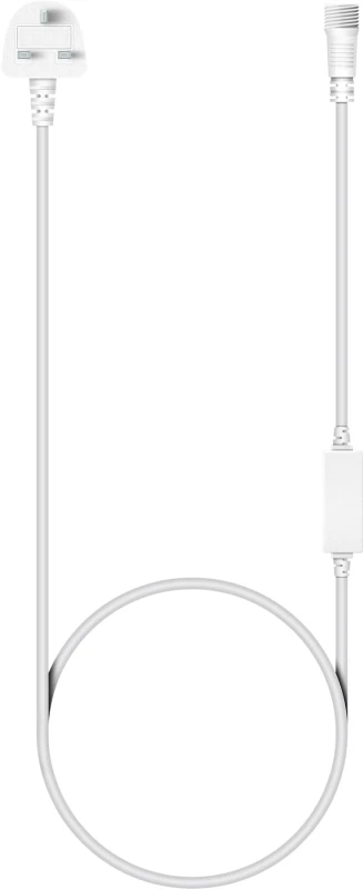 Image of EAGLE-CON Easy-Connect LED Mains Connecting Lead With 2m Rubber Cable.- White ELV-818569