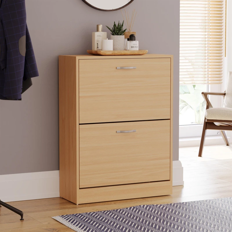 Image of Lassic Vida Designs 2 Drawer Shoe Cabinet Pine unisex 2 Drawer