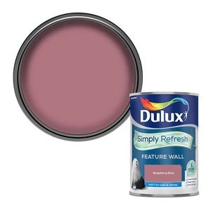 Image of Dulux Simply Refresh Feature Wall Raspberry Diva Matt Emulsion Paint 1.25L