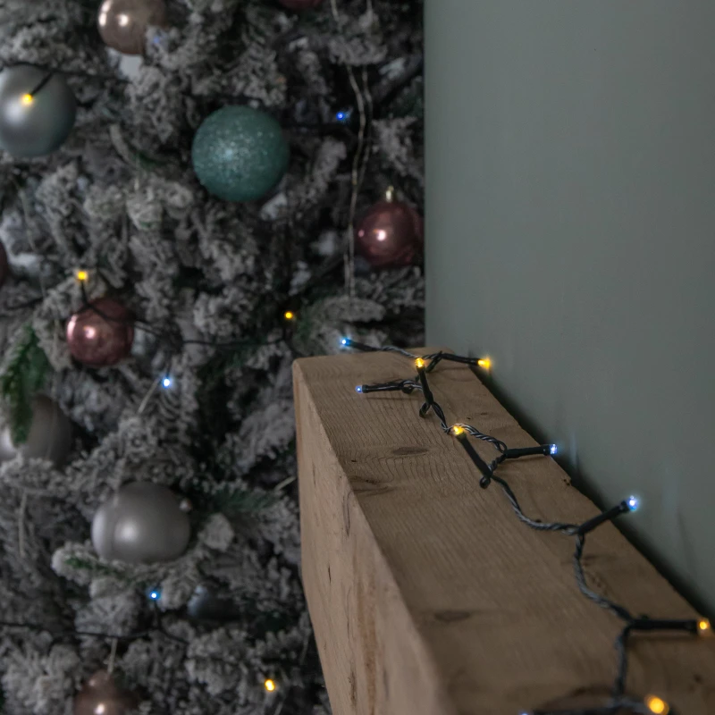 Image of 600 LED 60m Indoor Outdoor Christmas Multi Function Battery Operated String Lights with Timer in Cool & Warm White