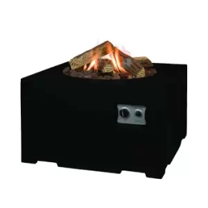 Image of Happy Cocooning Small Square Cocoon Fire Pit - Black