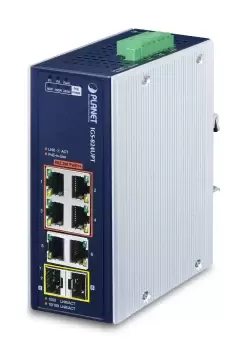 Image of Industrial 4-Port GE 802.3at+ 2+ 2 100/1000X SFP - Switch - Copper Wire