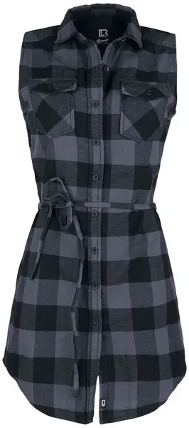 Image of Brandit Gracey sleeveless Longshirt, black-grey, Size M for Women