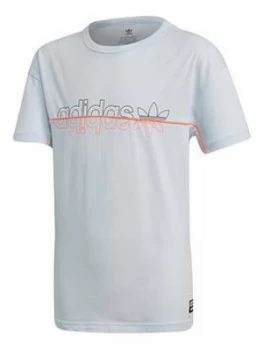 Image of Adidas Originals Childrens Tee - Light Blue