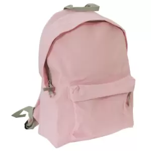 Image of Bagbase Junior Fashion Backpack / Rucksack (14 Litres) (Pack of 2) (One Size) (Classic Pink/Light Grey)