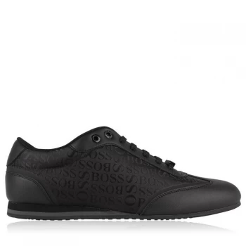Image of Hugo Boss Logo Print Trainers Black Men