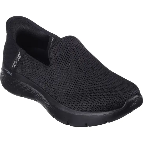 Image of Skechers Womens Slip Ins Hands Free Go Walk Flex Relish Trainers - Black - UK 4