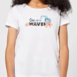 Image of Moana One with The Waves Womens T-Shirt - White - 3XL