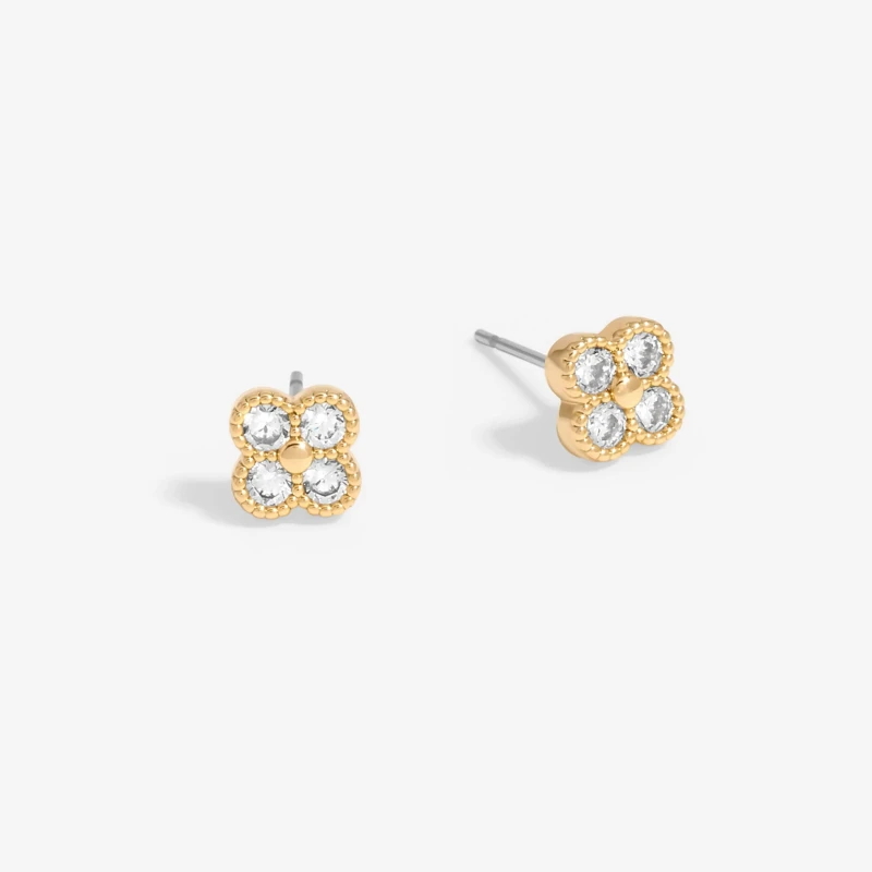 Image of Jon Richard Gold And Crystal Floral Mini Stud Earring Jewellery Sets One Size Gold 71716510000