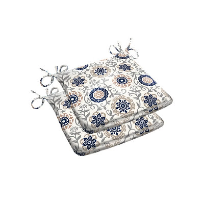 Image of Luxury Living Set Of 2 Outdoor Water-Repellent Garden Seat Pads Beige