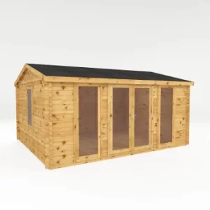 Image of Mercia 5m x 4m Home Office Log Cabin 28mm