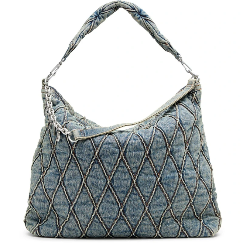 Image of Diesel Womens Charm Hobo Bag Denim female One Size