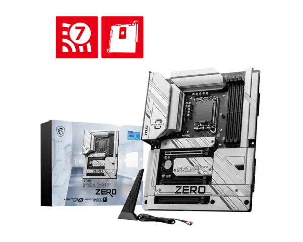 Image of MSI Z790 PROJECT ZERO DDR5 Intel LGA 1700 WI-FI 7 Back-Connect ATX Motherboard