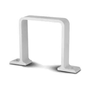 Image of 65MM SQ DOWNPIPE BRACKET FLUSH WH ( - White