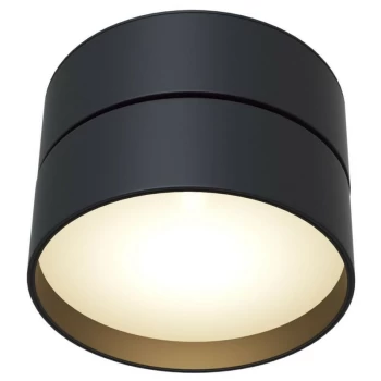 Image of Maytoni Lighting - Onda Integrated LED Surface Mounted Ceiling Downlight Black