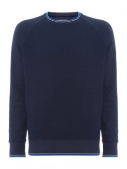 Image of Mens Michael Kors Waffle Sweatshirt Midnight